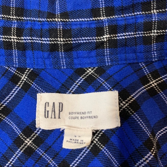 Gap Boyfriend Fit Popover Plaid Shirt - Picture 6 of 8